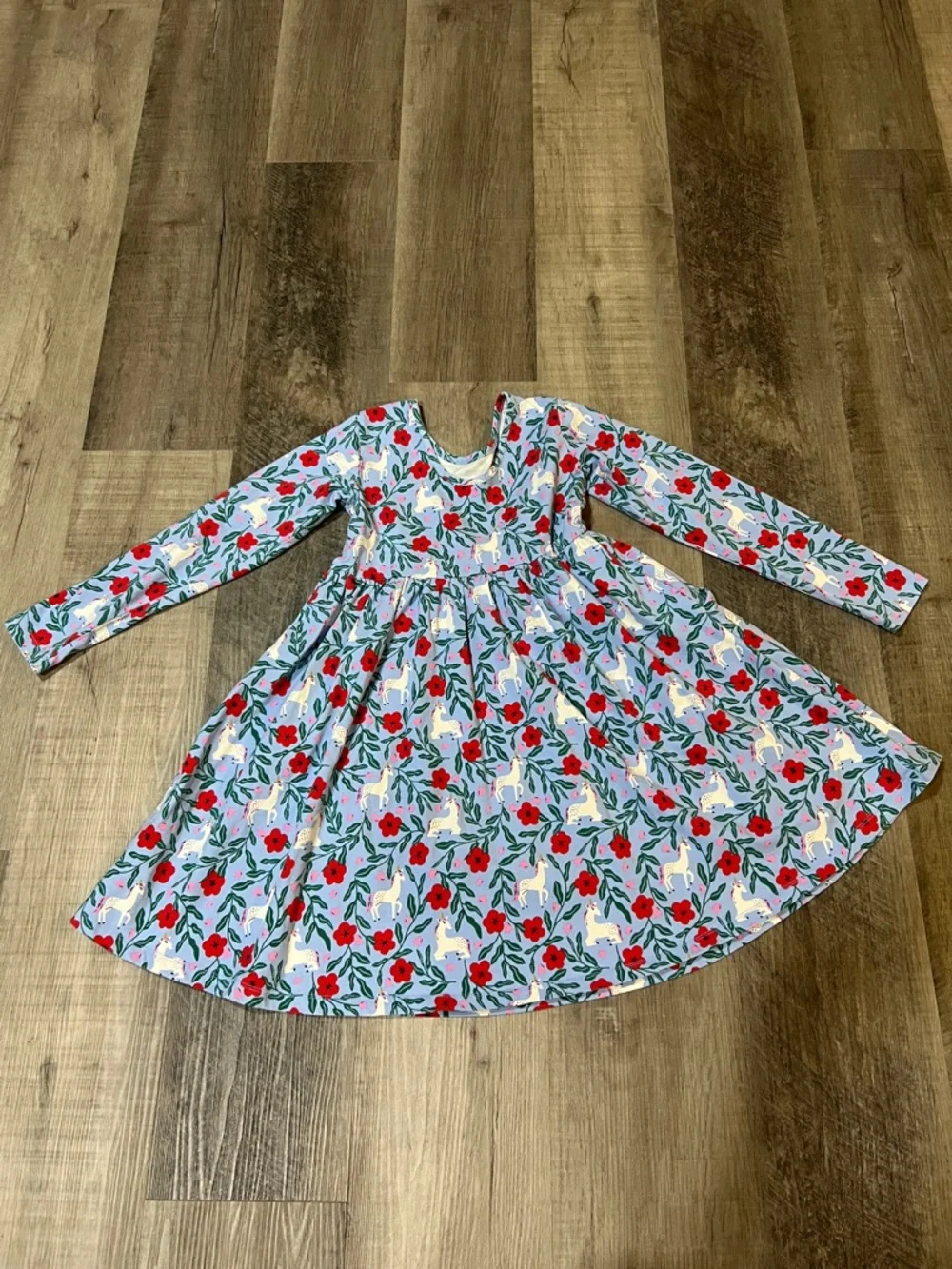 Hanna Andersson skater dress size 8 unicorn print - Picture 3 of 5
